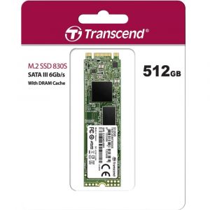Transcend 512GB, M.2 2280 SSD, SATA3 B+M Key, TLC (TS512GMTS830S)