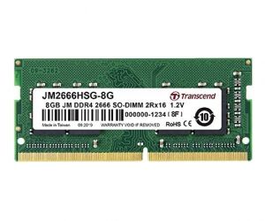 Transcend 8GBJM DDR4 2666Mhz SO-DIMM 1Rx16 1Gx16 CL19 1.2V