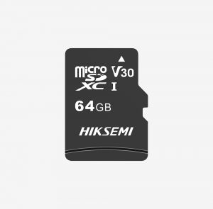 HIKSEMI microSDXC 64G, Class 10 and UHS-I TLC, Up to 92MB/s read speed, 30MB/s write speed, V30 with Adapter