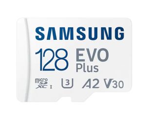Samsung 128GBmicro SD Card EVO Plus with Adapter, Class10, Transfer Speed up to 130MB/s