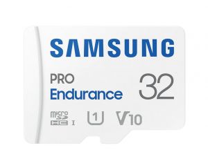 Samsung 32GB micro SD PRO Endurance, Adapter, Class10, Waterproof, Magnet-proof, Temperature-proof, X-ray-proof, Read 100 MB/s - Write 30 MB/s