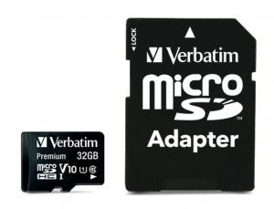 Verbatim micro SDHC 32GB Class 10 (Incl. Adaptor)