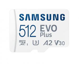 Samsung Evo Plus (2021) microSDXC 512GB Class 10 U3 V30 A2 UHS-I - Adapter