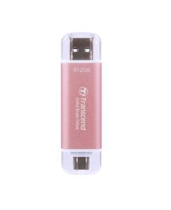 Transcend 512GB, USB External SSD, ESD310P, USB 10Gbps, Type C/ A, Pink