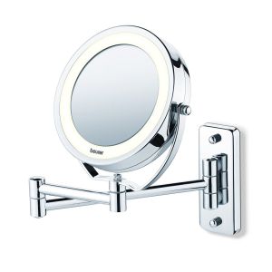 Beurer BS 59 Illuminated mirror,wall-mounted/standing , 8 LED light, 5 x zoom, 2 swivering mirrors, 11 cm