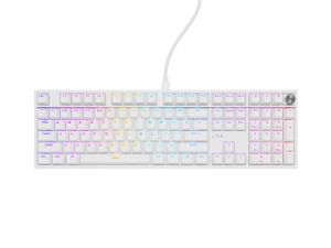 Genesis Thor 404 Gaming Μηχανικό Πληκτρολόγιο Gateron Yellow Pro διακόπτες RGB (Αγγλικό US) Λευκό