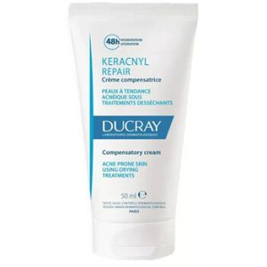 Ducray Keracnyl Repair Compensatory Cream - Hydratační krém pro pleť oslabenou dermatologickou léčbou 50ml