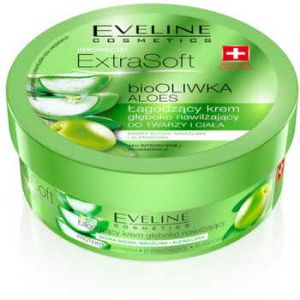 Eveline Cosmetics Extra Soft BioOLIVE Aloe Moisturising Face and Body Cream - Vyživující krém pro zklidnění pleti 200ml