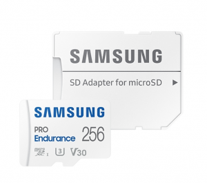 Samsung Pro Endurance (2022) microSDXC 256GB Class 10 U3 V30 UHS-I - Adapter