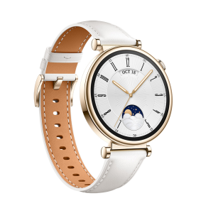 Huawei Watch GT 4 Stainless Steel 41mm Leather (White Leather Strap)