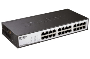 D-Link DES-1024D 24-Port 10/100Mbps Fast Ethernet Unmanaged Switch, rack mountable