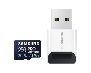 Samsung PRO Ultimate microSDXC 256GB Class 10 U3 V30 A2 UHS-I USB Reader