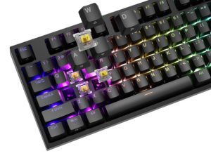 Genesis Thor 404 Gaming Μηχανικό Πληκτρολόγιο Gateron Yellow Pro διακόπτες RGB (Αγγλικό US) Μαύρο